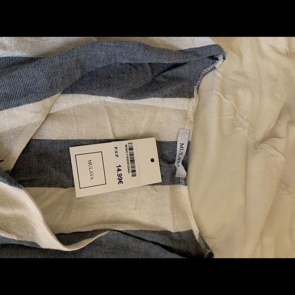 Blue and White Striped Romper FROM SPAIN - Picture 2 of 3